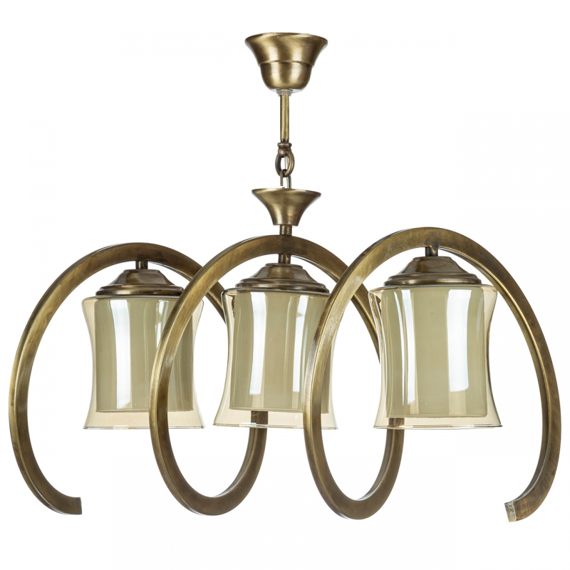 لوستر ۳ شعله چشمه نور کد B2651/3-A زیتونی